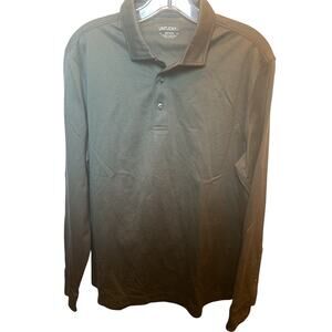 UNTUCKit Damaschino Shirt Men's Medium Olive Green Long Sleeve Polo Preppy